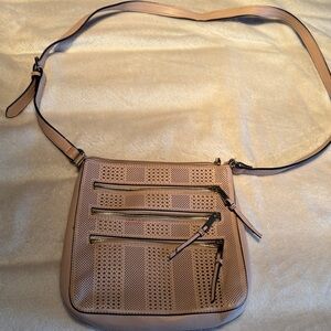 Apt. 9 Perforated Blush Crossbody Bag